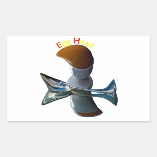 Eienkop Quirky Design Rechthoekige Sticker (Voorkant)