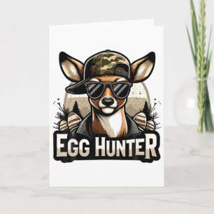 Eier Jager Hert Bok Byckward Cap Hert Jagen Pasen Kaart