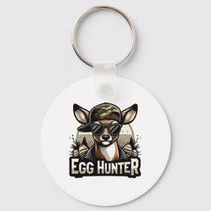 Eier Jager Hert Bok Byckward Cap Hert Jagen Pasen Sleutelhanger