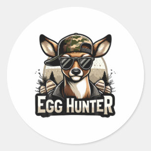 Eier Jager Hert Buck Byckward Cap Hert Jagen Pasen Ronde Sticker