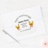 Eierbox met vrije uitloop Etiket boerderij (Envelop)