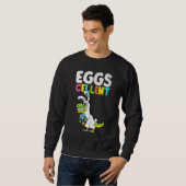 Eiercellent Egg Hunter Paasdag Konijntje Dinosauru Trui (Voorkant volledig)