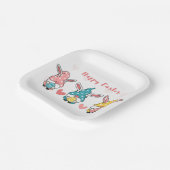 Eiercellige paasklieren papieren bordje (Gebogen)