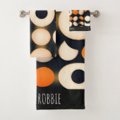 Eiercirkels Sinaasappel Abstract patroon Bad Handdoek (Insitu)