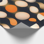 Eiercirkels Sinaasappel Abstract patroon Cadeaupapier (Hoek)