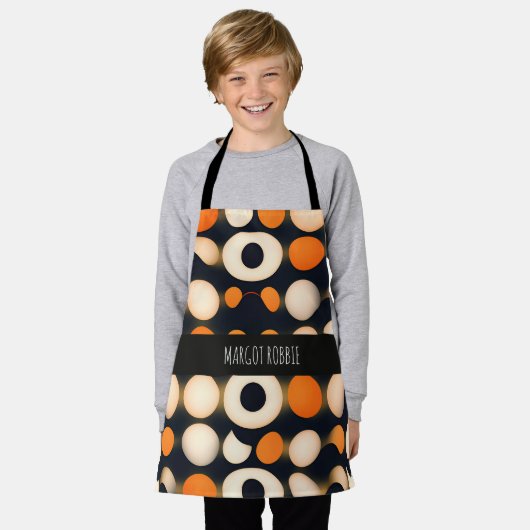Eiercirkels Sinaasappel Abstract patroon Schort (Gedragen)