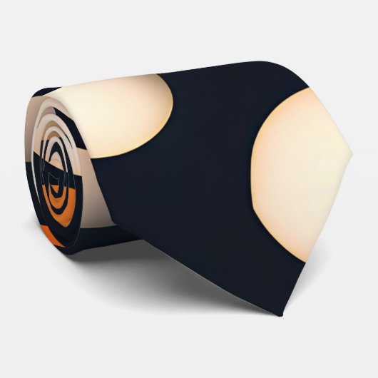 Eiercirkels Sinaasappel Abstract patroon Stropdas (Opgerold)