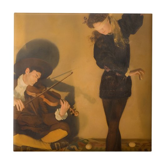 Eierdans (door John Collier) Tegeltje (Voorkant)