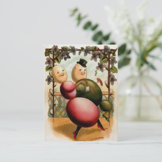  eierdansers Pasen Briefkaart (Staand voorkant)
