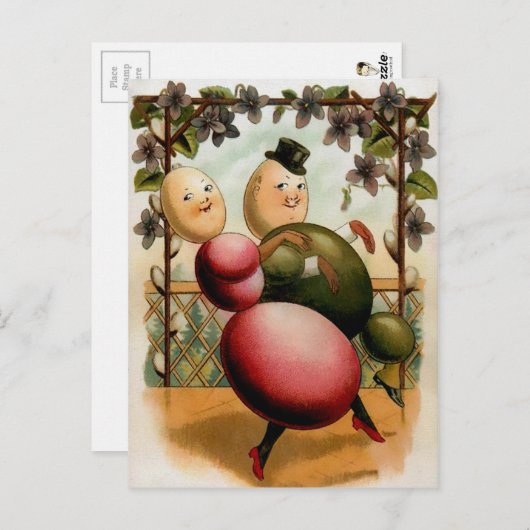  eierdansers Pasen Briefkaart (Voorkant / Achterkant)