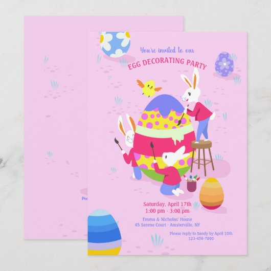 Eierdecortering Kaart (Voorkant / Achterkant)