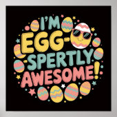 EIERDESKUNDIG AWESOME!" Pasen Poster (Voorkant)
