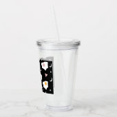 Eierdiner Maan Confetti Patroon Acryl Drinkbeker (Links)