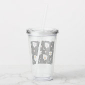 Eierdiner Maan Confetti Patroon Acryl Drinkbeker (Achterkant)