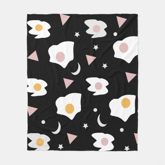 Eierdiner Maan Confetti Patroon   Fleece Deken (Voorkant)