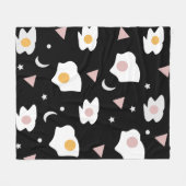 Eierdiner Maan Confetti Patroon   Fleece Deken (Voorkant (Horizontaal))