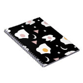 Eierdiner Maan Confetti Patroon Notitieboek (Rechterzijde)