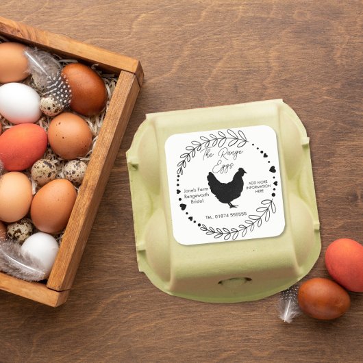 eierdoos aanpassen Label vrije uitloop boerderij v