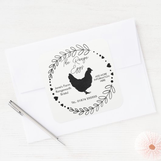 eierdoos aanpassen Label vrije uitloop boerderij v (Envelop)