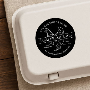 Eierdoos Label Minimalistisch Verse Boerderij Eier
