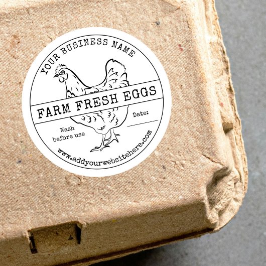 Eierdoos Label Rustieke Vintage Boerderij Verse Ei