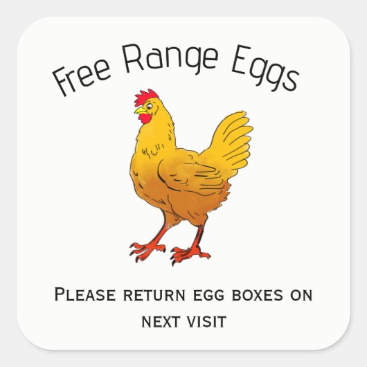Eierdoos Label vrij ronderende boeren markt (Voorkant)