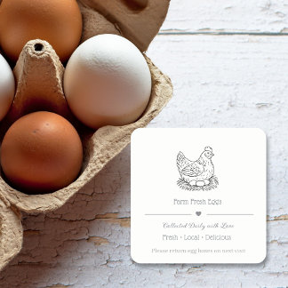 Eierdoos Label vrije uitloop boerenmarkt
