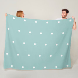 Eierdop Blauw Witte Stippen Fleece Deken