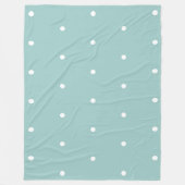Eierdop Blauw Witte Stippen Fleece Deken (Voorkant)