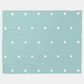 Eierdop Blauw Witte Stippen Fleece Deken (Voorkant (Horizontaal))