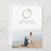 Eierdop- en Blush-bloemen Afbeelding Bewaar de Dat Save The Date (Voorkant)