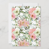 Eierdop- en Blush-bloemen Afbeelding Bewaar de Dat Save The Date (Achterkant)
