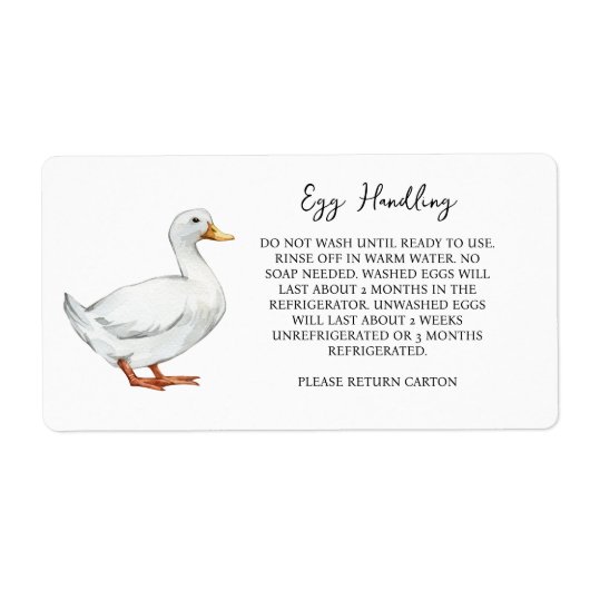 Eiereend Behandeling Instructie Kartonnen Verzorgi Etiket (Voorkant)