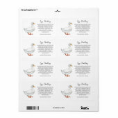 Eiereend Behandeling Instructie Kartonnen Verzorgi Etiket (Full Sheet)