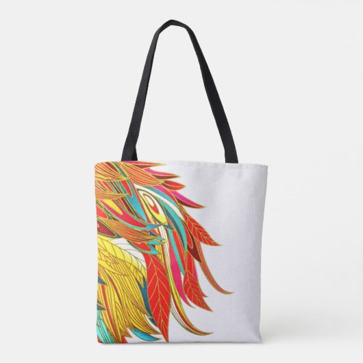 Eierelegant moderne kleurrijke abstracte kunst tote bag (Achterkant)