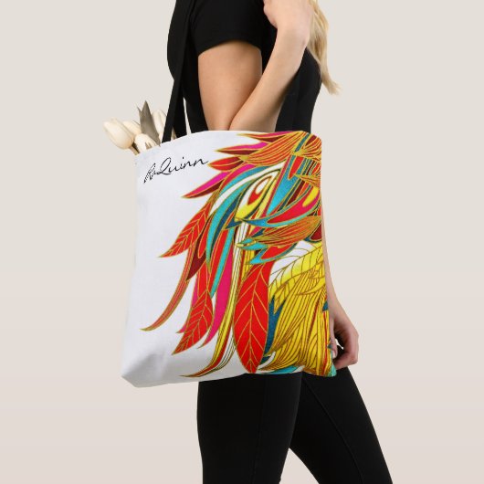 Eierelegant moderne kleurrijke abstracte kunst tote bag (Dichtbij)