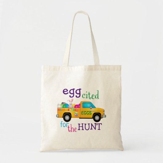 Eieren aangehaald voor de Hunt Cute Easter Canvas Tote Bag (Voorkant)