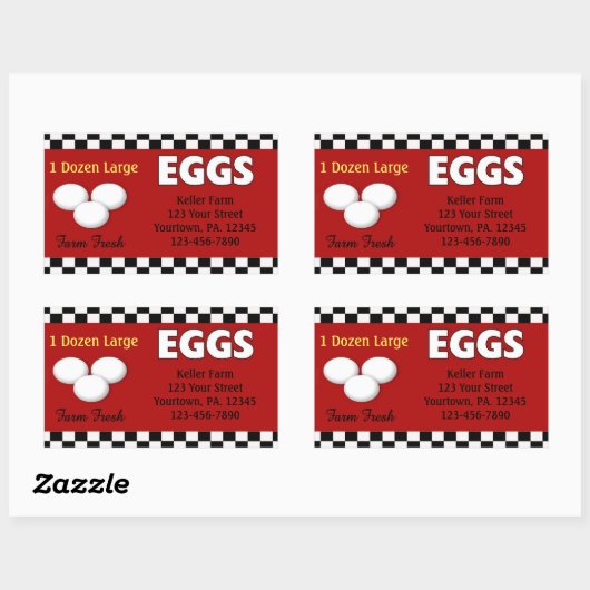 Eieren aangepaste Sticker (Vel)