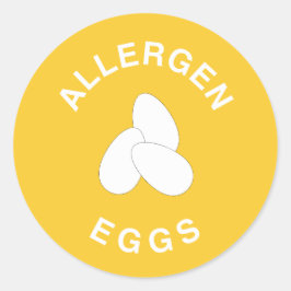 Eieren Allergeen Waarschuwing Ronde Sticker