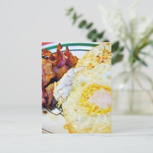 Eieren Bacon Breakfast Briefkaart (Staand voorkant)
