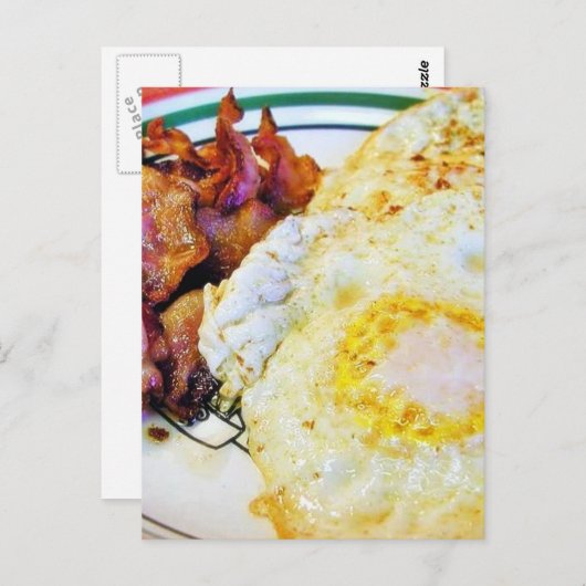 Eieren Bacon Breakfast Briefkaart (Voorkant / Achterkant)
