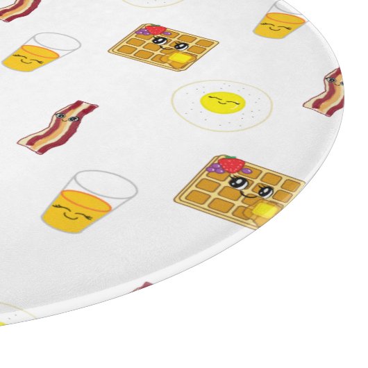 Eieren, Bacon, wafels en Oranje sazijn Snijplank (Hoek)