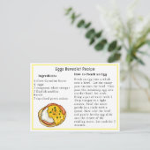 Eieren Benedict Day Recipe Briefkaart (Staand voorkant)