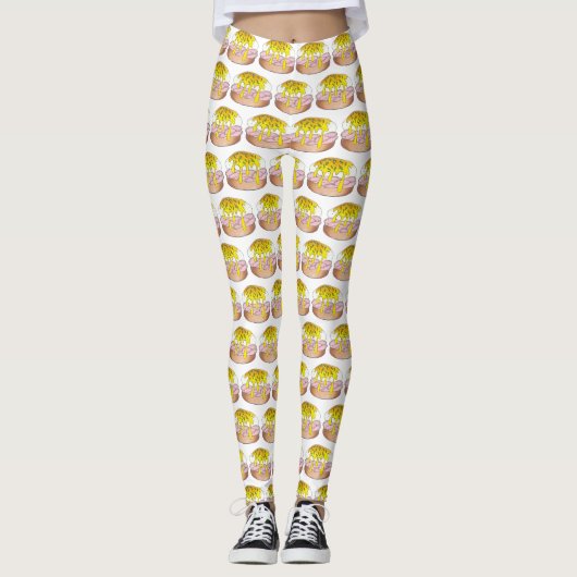 Eieren Benedict Diner Breakfast Food Eibodie Leggings (Voorkant)