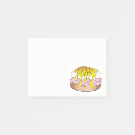 Eieren Benedict Food Foodie Cook Chef Ham Breakfas Post-it® Notes (Voorkant)