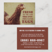 EIEREN - Boerderij - Organische eierboer met vrije Visitekaartje (Voorkant / Achterkant)