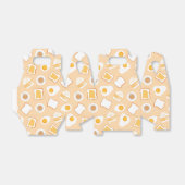 Eieren, brood, melk, koffie-ontbijtpatroon bedankdoosjes (Uitgevouwen)