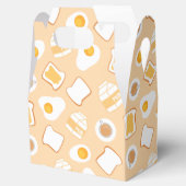 Eieren, brood, melk, koffie-ontbijtpatroon bedankdoosjes (Geopend)