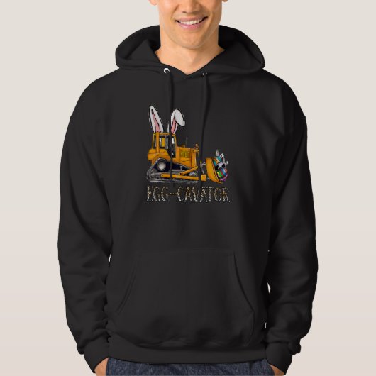 Eieren Cavator Bunny Tractor Leopard Eggs Happy Ea Hoodie (Voorkant)