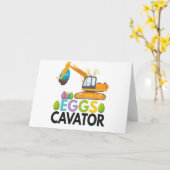 Eieren Cavator Grappige Graafmachine Paas Geschenk Kaart (Gele Bloem)